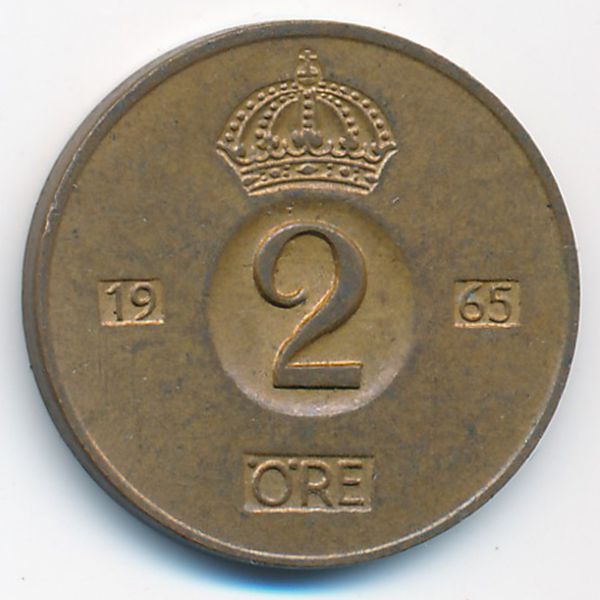 Швеция, 2 эре (1965 г.)