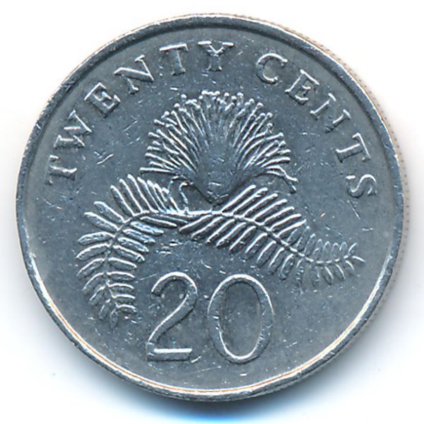 Сингапур, 20 центов (1989 г.)