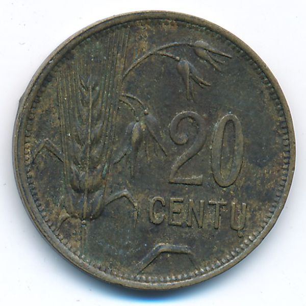 Литва, 20 центов (1925 г.)