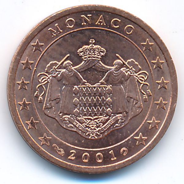 Монако, 2 евроцента (2001 г.)