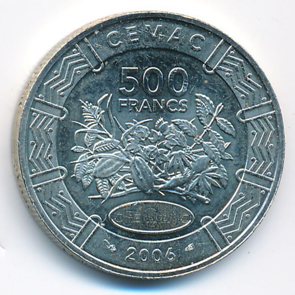 Центральная Африка, 500 франков КФА (2006 г.)