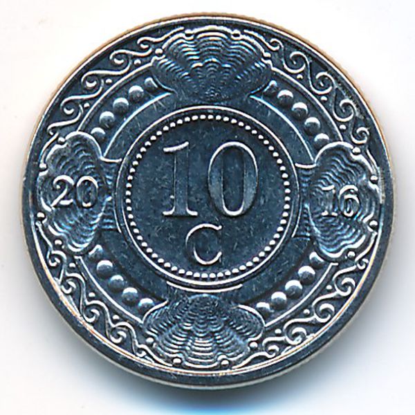 Антильские острова, 10 центов (2016 г.)