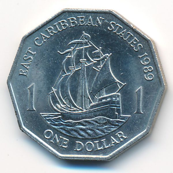 Восточные Карибы, 1 доллар (1989 г.)