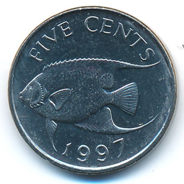 Бермудские острова, 5 центов (1997 г.)
