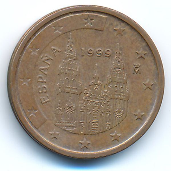 Испания, 2 евроцента (1999 г.)