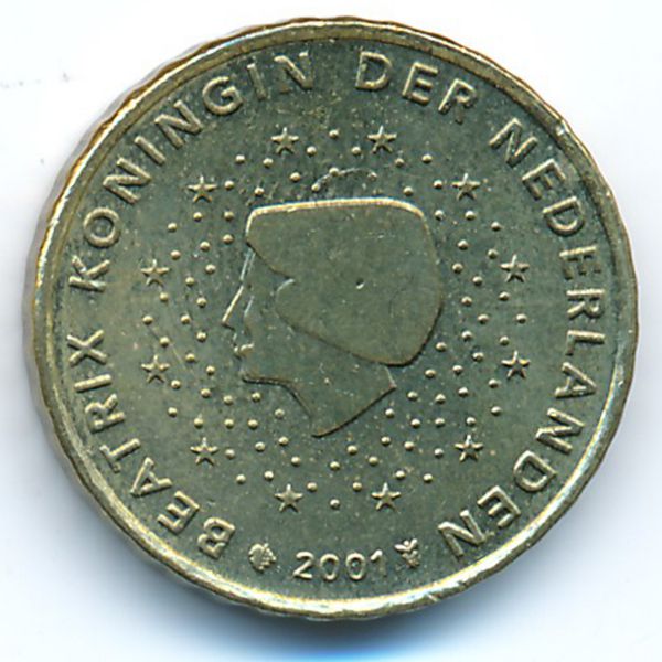 Нидерланды, 10 евроцентов (2001 г.)