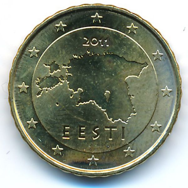 Эстония, 10 евроцентов (2011 г.)