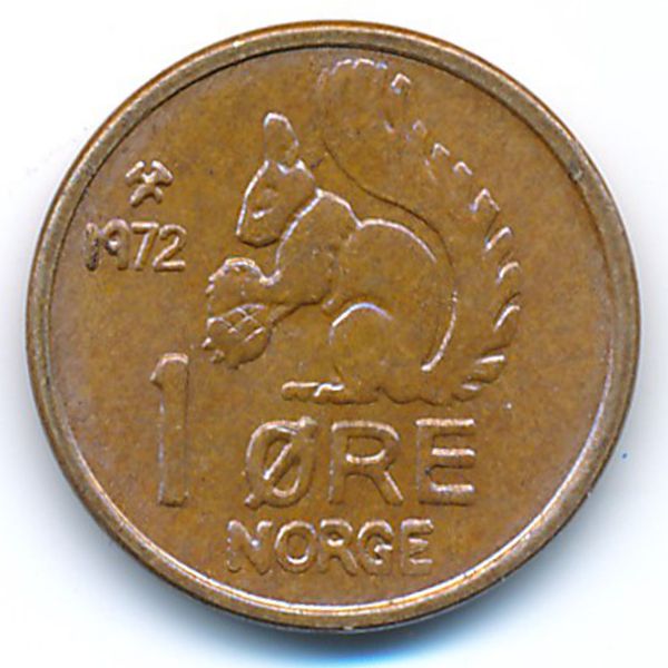 Норвегия, 1 эре (1972 г.)
