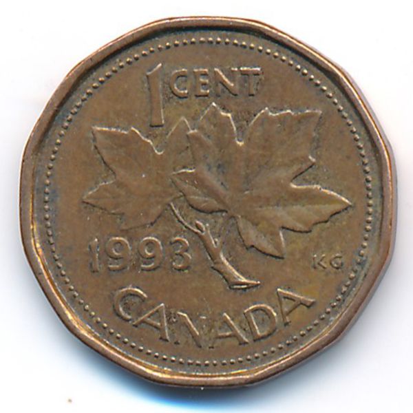 Канада, 1 цент (1993 г.)