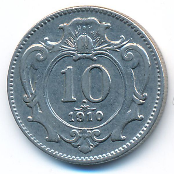 Австрия, 10 геллеров (1910 г.)