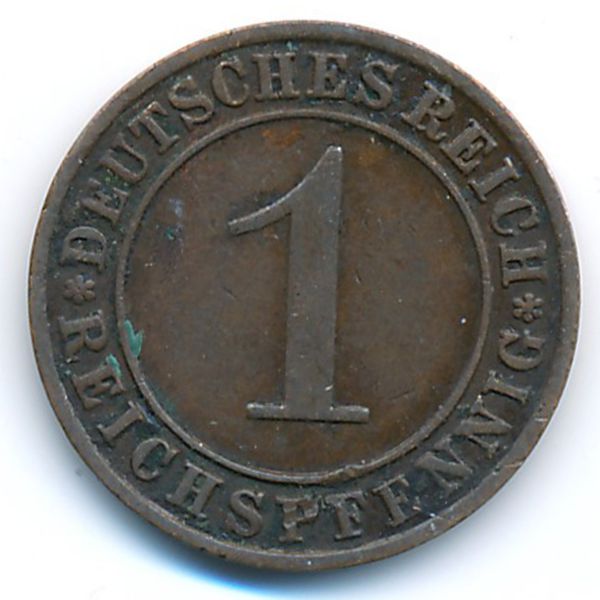 Веймарская республика, 1 рейхспфенниг (1929 г.)