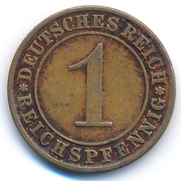 Веймарская республика, 1 рейхспфенниг (1929 г.)