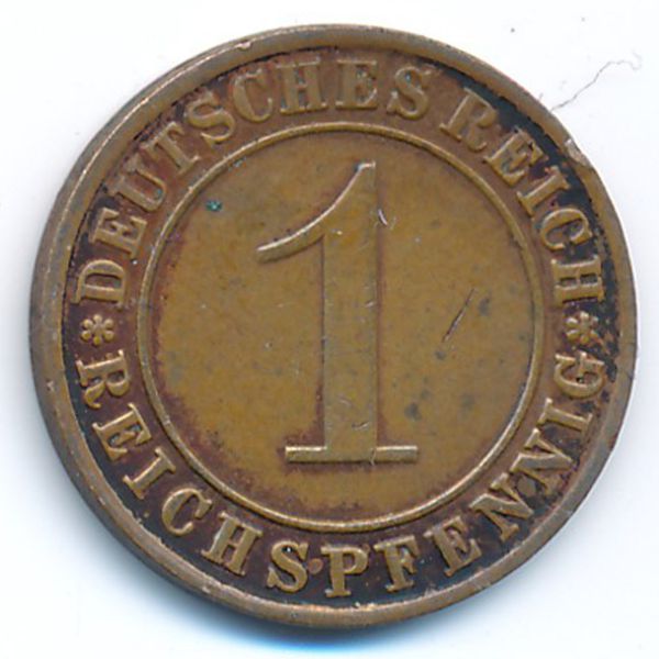 Веймарская республика, 1 рейхспфенниг (1930 г.)