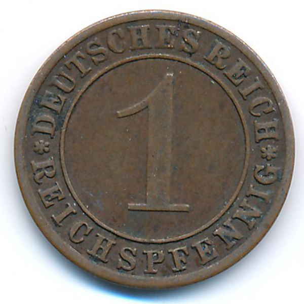 Веймарская республика, 1 рейхспфенниг (1931 г.)