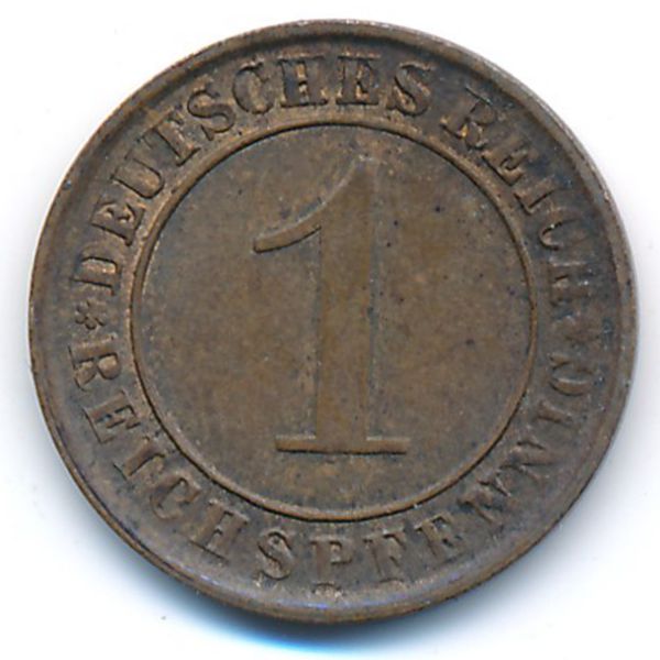 Веймарская республика, 1 рейхспфенниг (1932 г.)