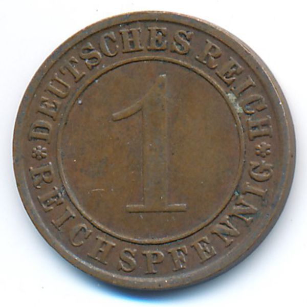 Веймарская республика, 1 рейхспфенниг (1934 г.)