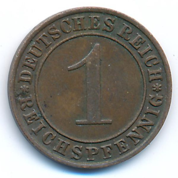 Веймарская республика, 1 рейхспфенниг (1934 г.)