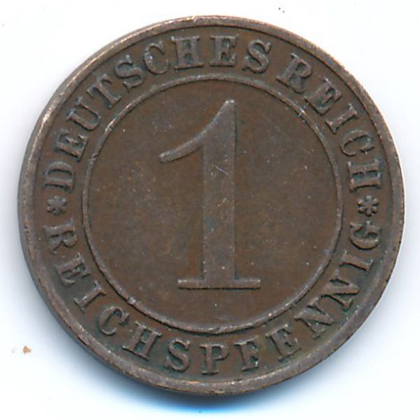 Веймарская республика, 1 рейхспфенниг (1935 г.)