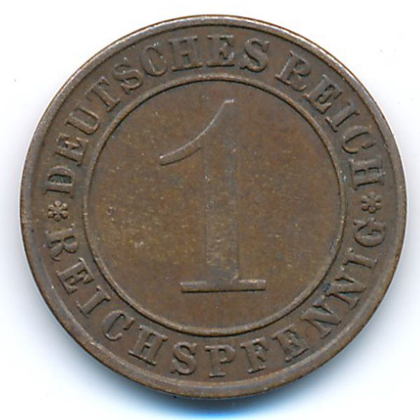 Веймарская республика, 1 рейхспфенниг (1936 г.)
