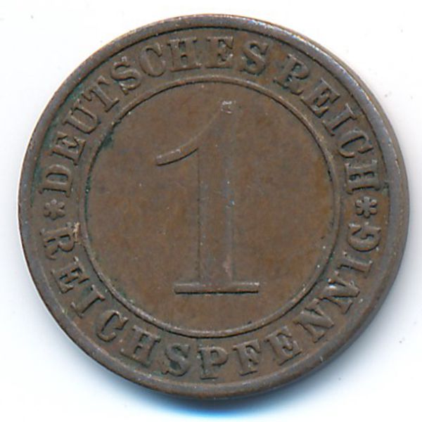 Веймарская республика, 1 рейхспфенниг (1936 г.)