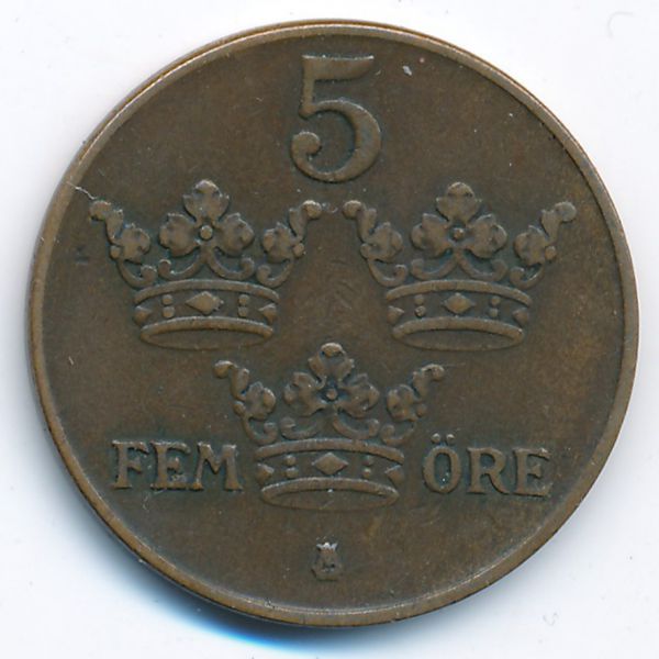 Швеция, 5 эре (1939 г.)