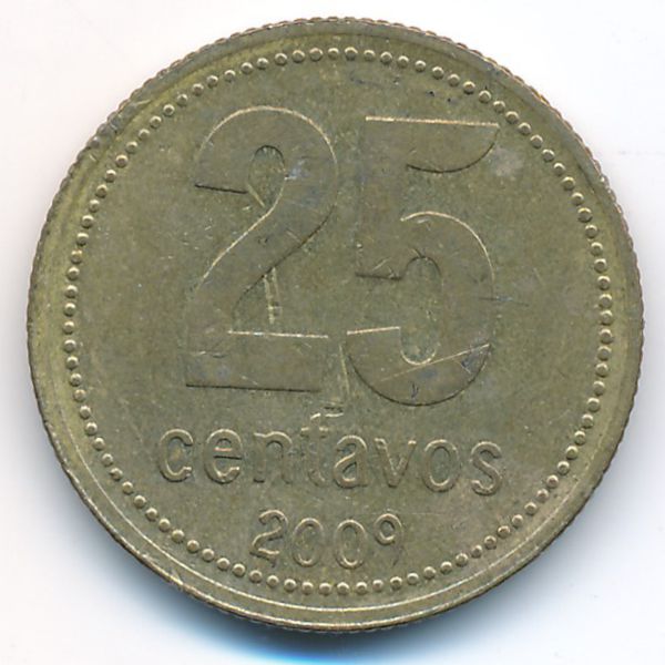 Аргентина, 25 сентаво (2009 г.)