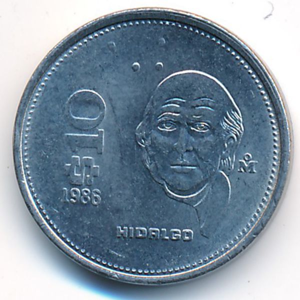 Мексика, 10 песо (1986 г.)