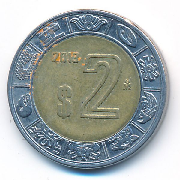 Мексика, 2 песо (2013 г.)