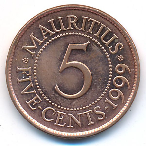 Маврикий, 5 центов (1999 г.)