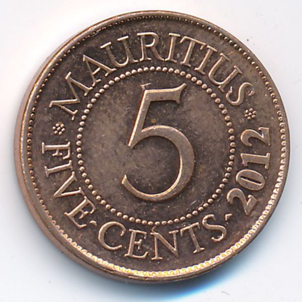Маврикий, 5 центов (2012 г.)