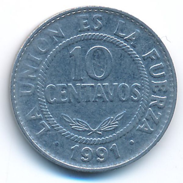 Боливия, 10 сентаво (1991 г.)