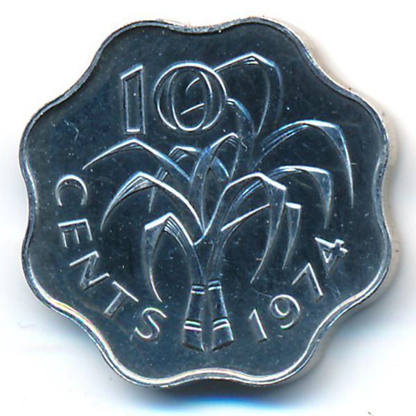 Свазиленд, 10 центов (1974 г.)