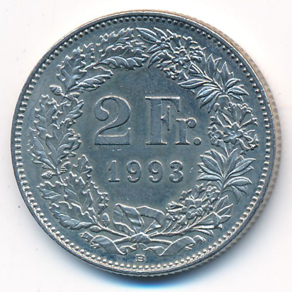 Швейцария, 2 франка (1993 г.)