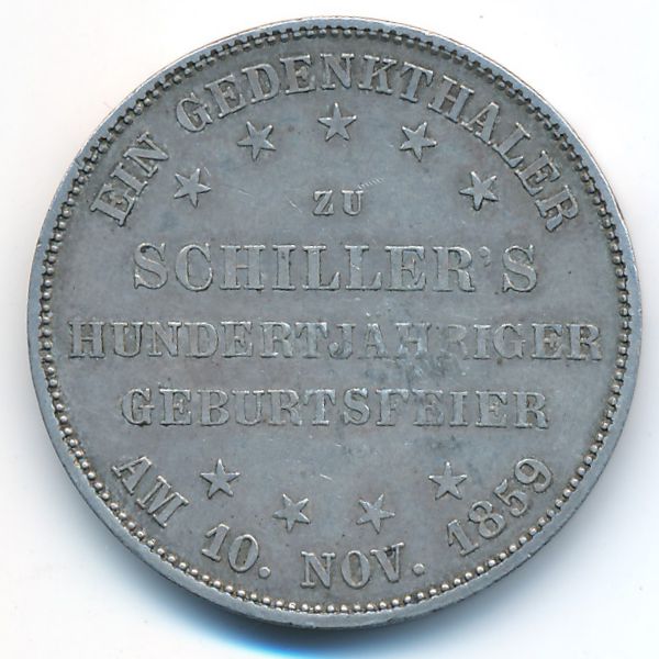 Франкфурт, 1 талер (1859 г.)