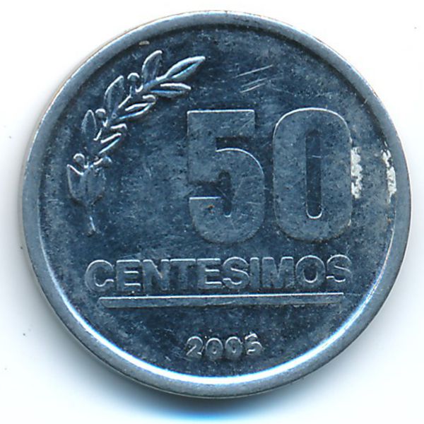 Уругвай, 50 сентесимо (2005 г.)