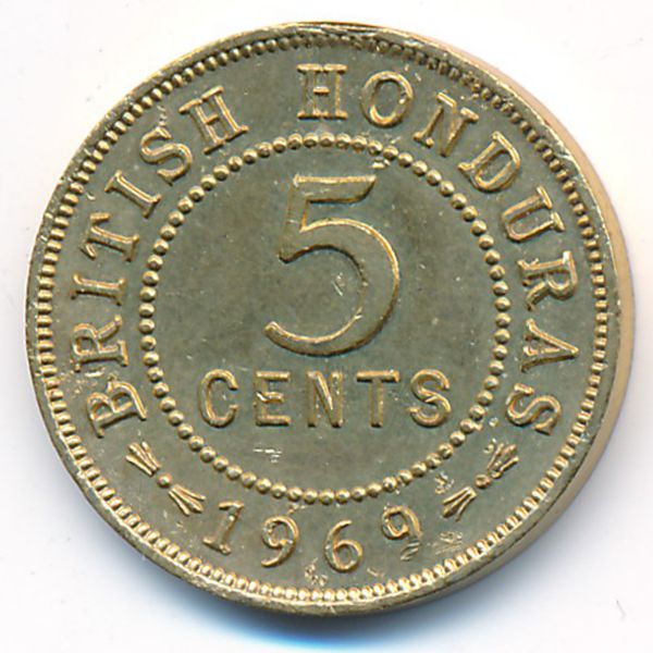 Британский Гондурас, 5 центов (1969 г.)