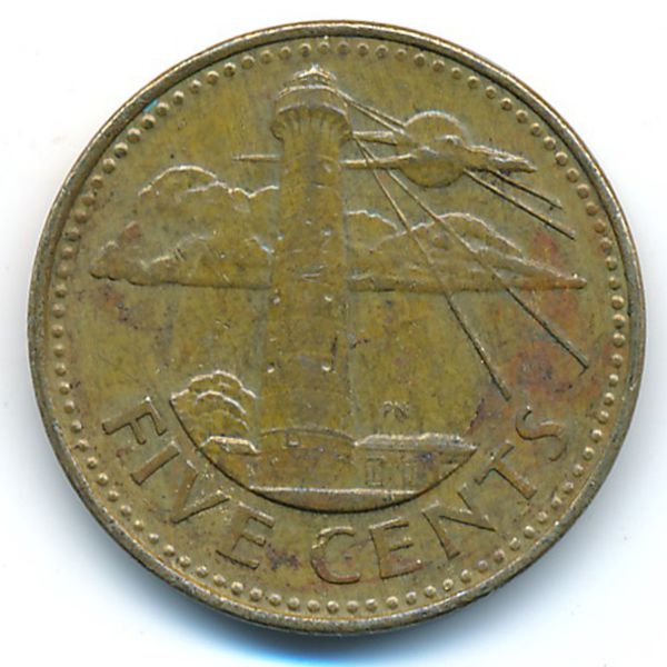 Барбадос, 5 центов (2004 г.)