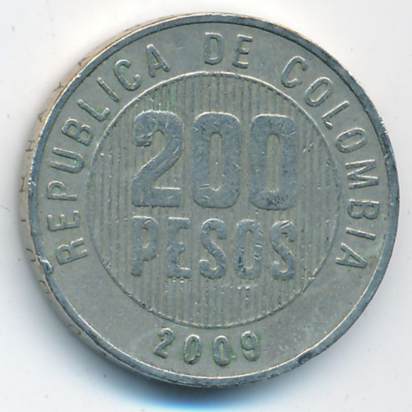 Колумбия, 200 песо (2009 г.)