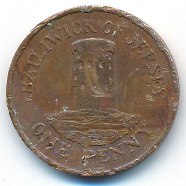 Джерси, 1 пенни (1985 г.)