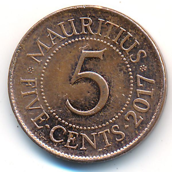 Маврикий, 5 центов (2017 г.)