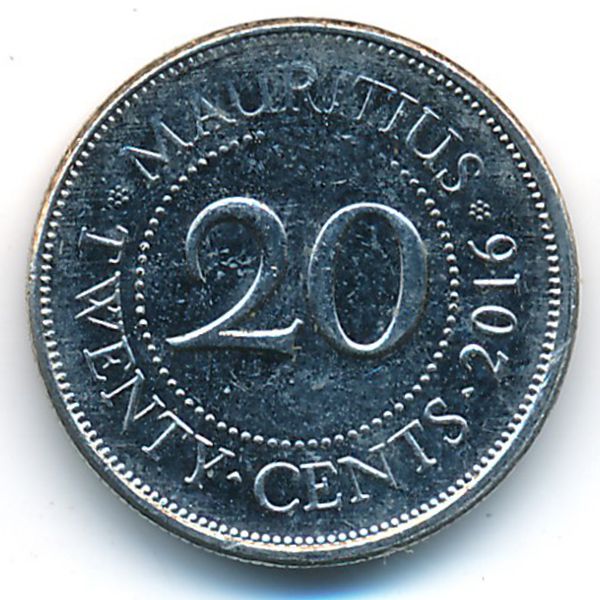 Маврикий, 20 центов (2016 г.)