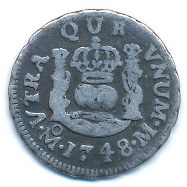 Мексика, 1/2 реала (1748 г.)