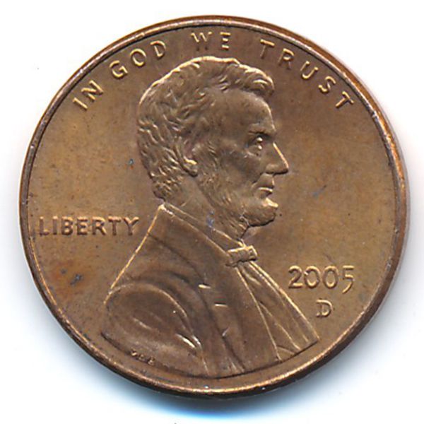 США, 1 цент (2005 г.)