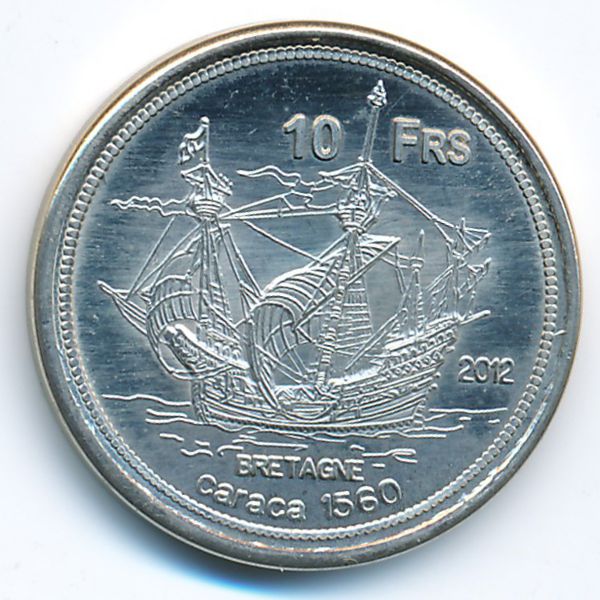 Бассас-да-Индия., 10 франков (2012 г.)