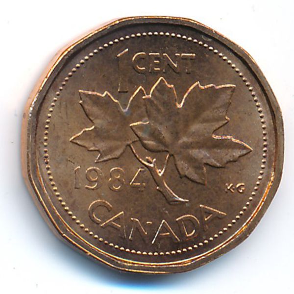 Канада, 1 цент (1984 г.)
