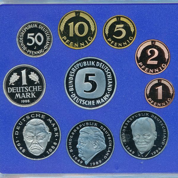 ФРГ, Набор монет (1998 г.)