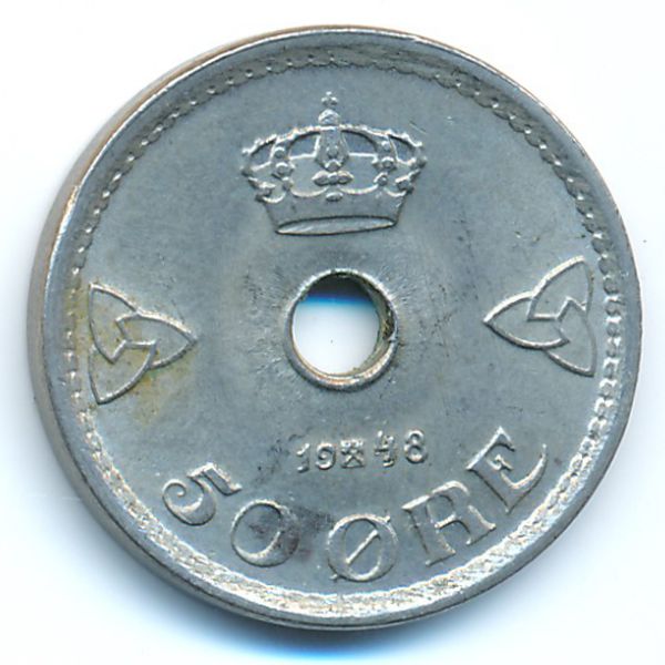 Норвегия, 50 эре (1948 г.)