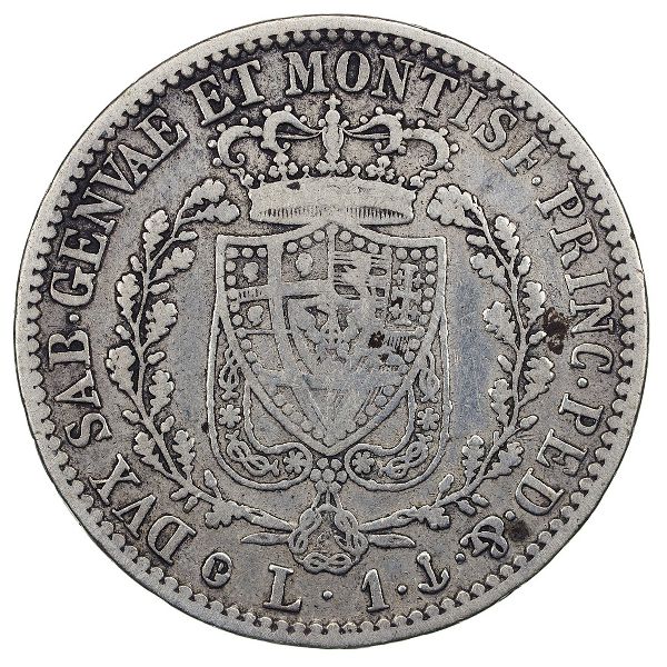 Сардиния, 1 лира (1828 г.)