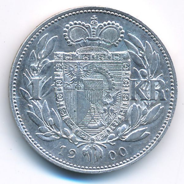 Лихтенштейн, 1 крона (1900 г.)