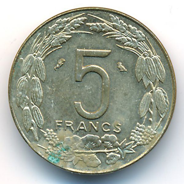 Экваториальные Африканские Штаты, 5 франков (1968 г.)